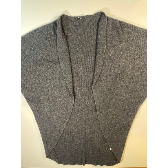 James Perse Cashmere Cocoon Cardigan Sz 0 Charcoal Open Front Dolman Cozycore - Picture 3 of 10